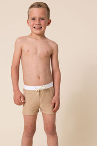 Boy's Euro Short | Brown/White