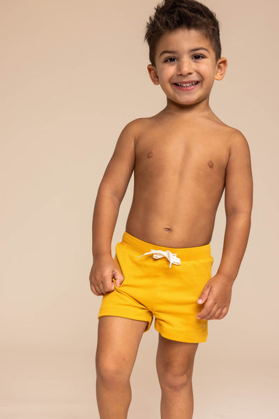 Boy's Euro Short | Yellow Ribbed