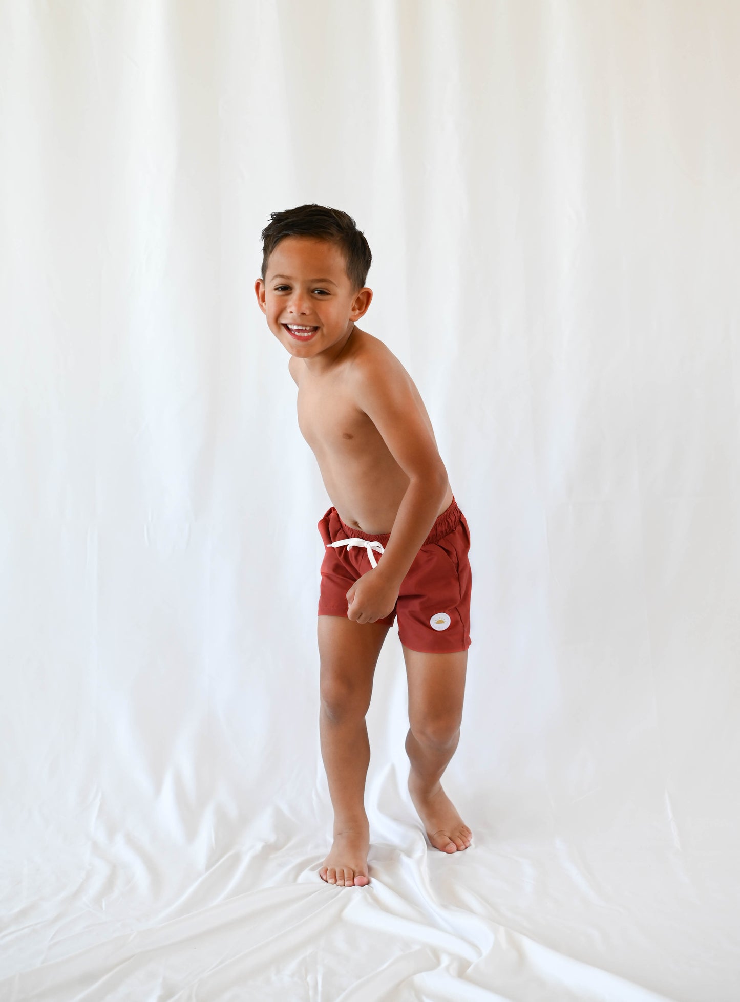 Boy's Boardshort | Cherry Red